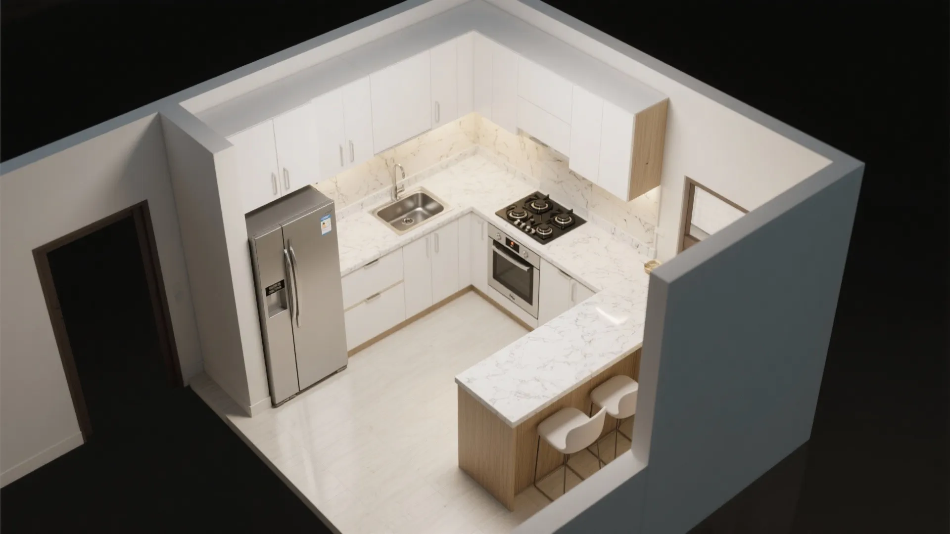 L-Shaped Layout to Maximize Counters