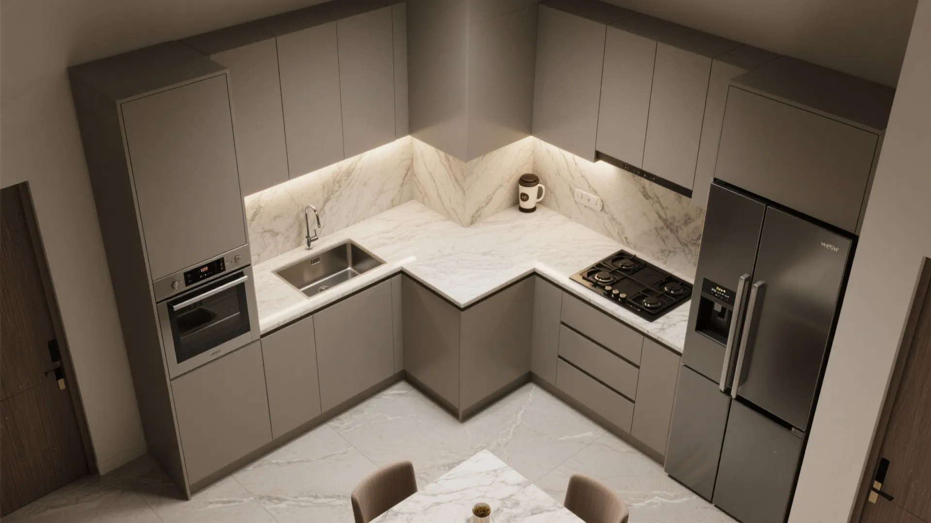 L-Shaped Layout to Unlock Counter Space