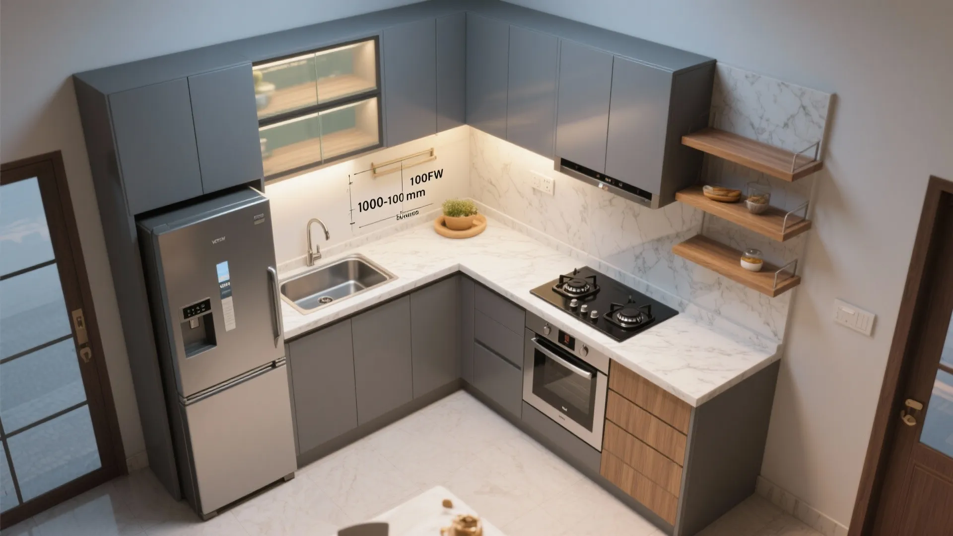 L‑Shaped Layout to Unlock Counter Space