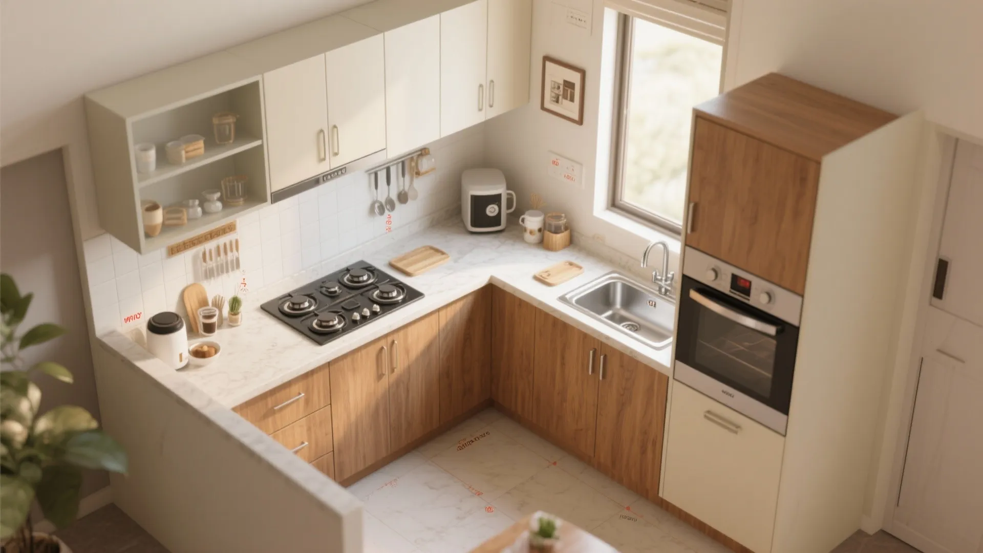 L-Shaped Kitchen that Works Hard