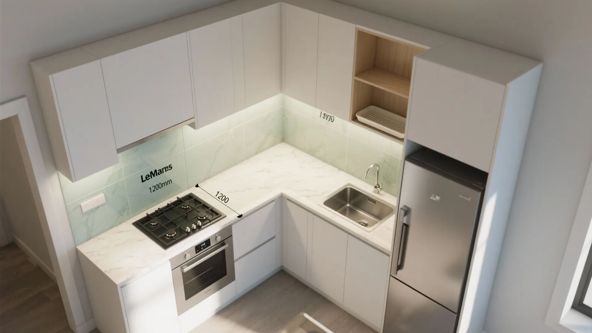 Smart L-Shaped Kitchen Planning