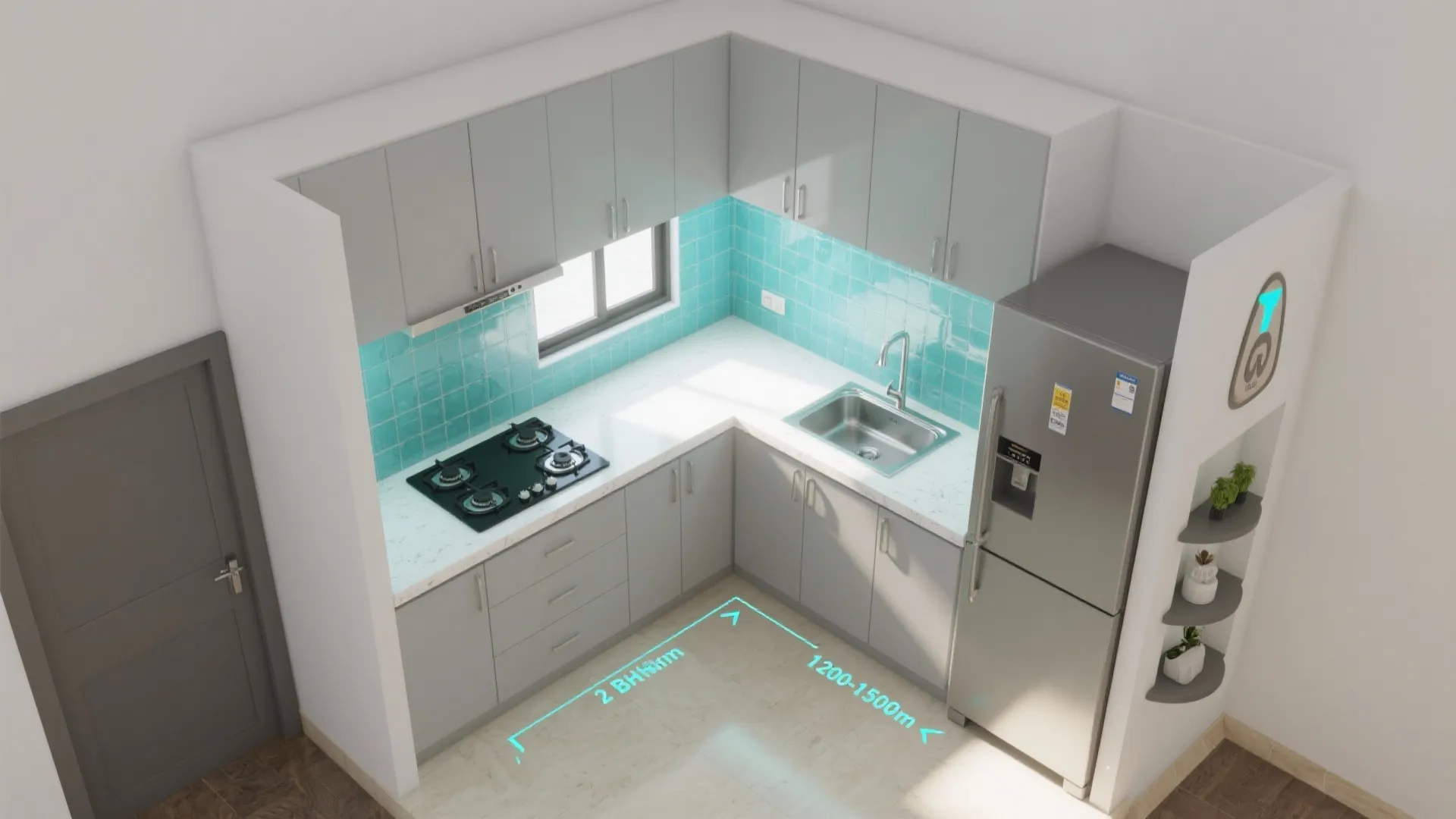 L-Shaped Layout to Unlock Counter Space