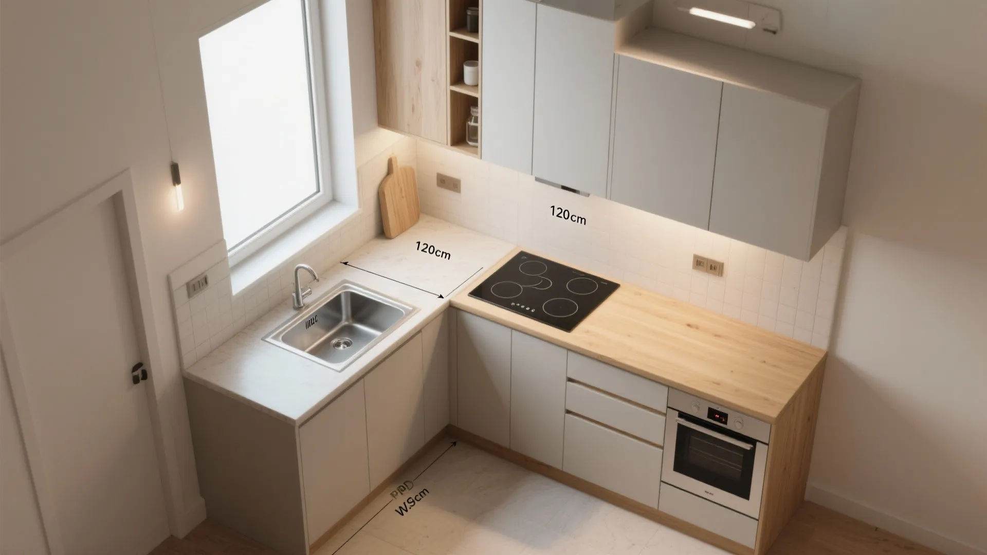 L-Shaped Layout to Free Counter Space