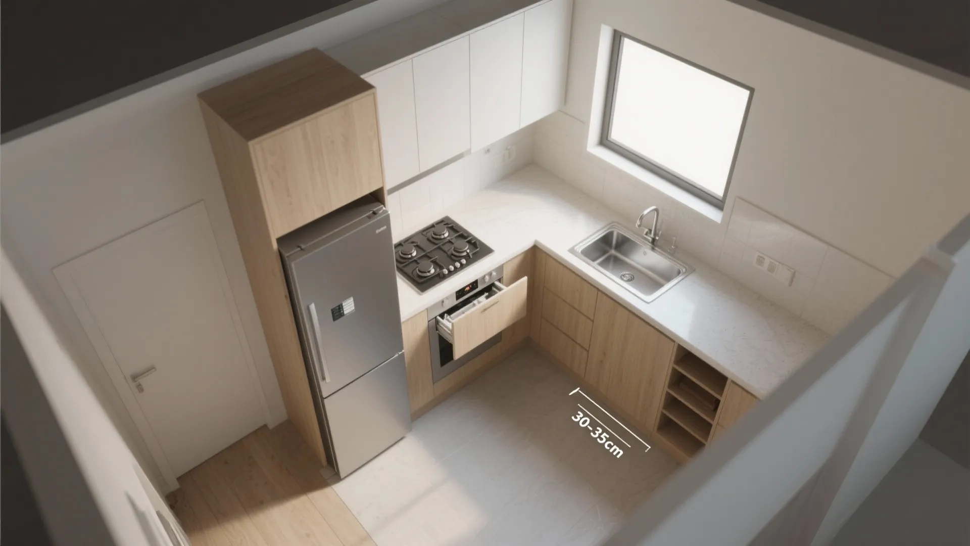 Flexible L-Shaped Layout in Tight Rooms