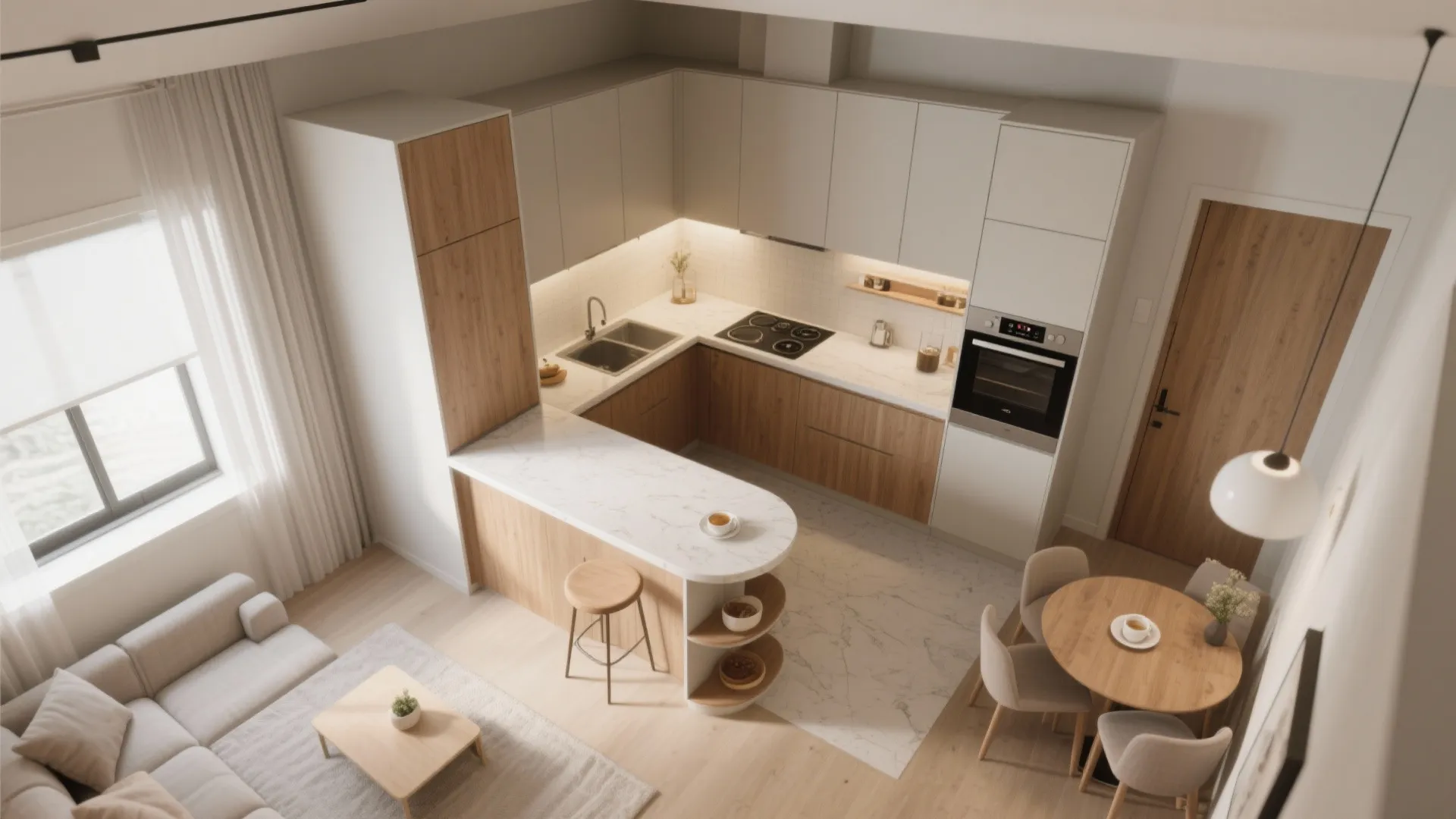 L-Shaped Layout to Unlock Counter Space