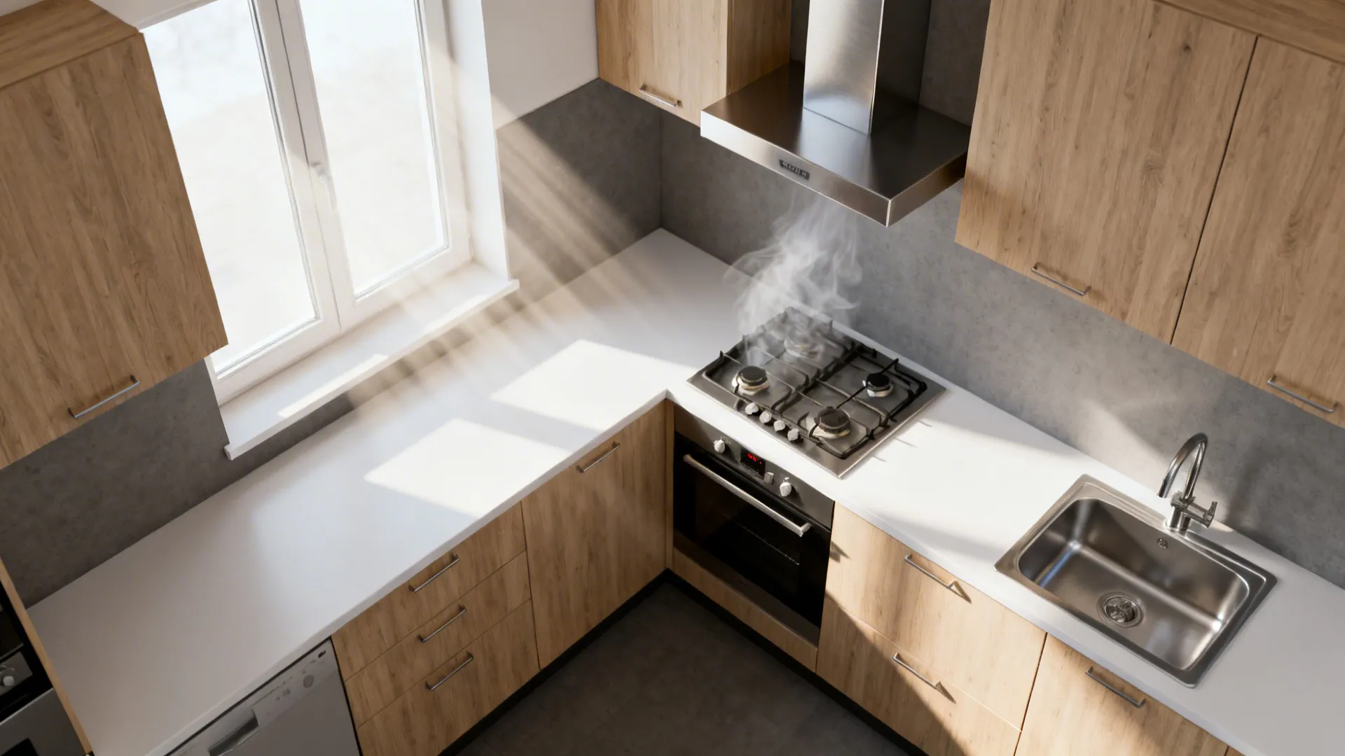 4) L-Shaped Layout with Targeted Ventilation