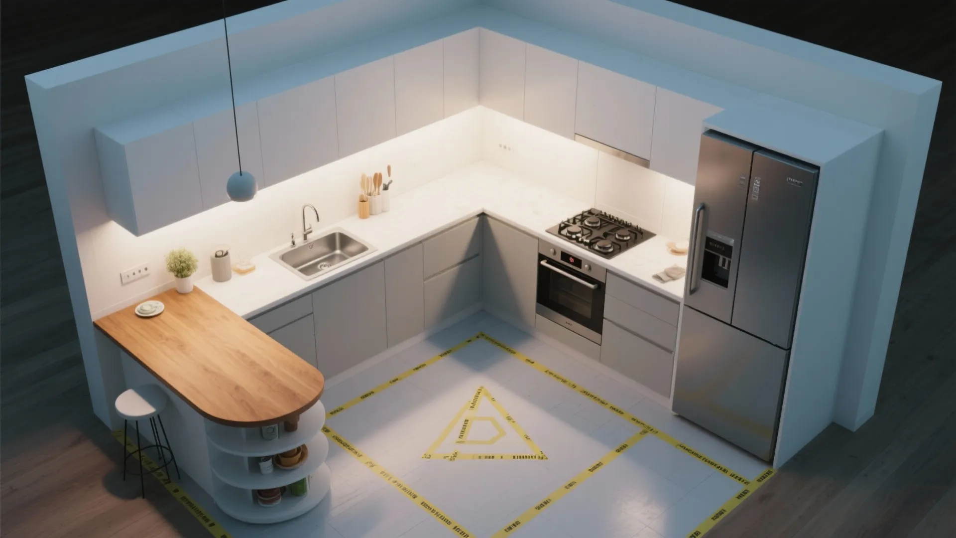 L-Shaped Layout to Unlock Counter Space