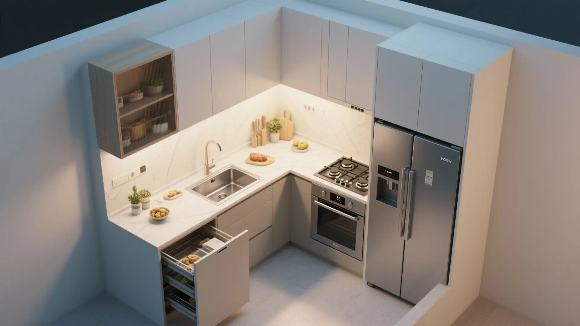 L-Shaped Kitchens That Flow