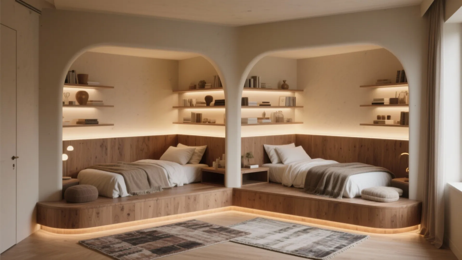 4. L-Shaped Twins for a Corner Nook