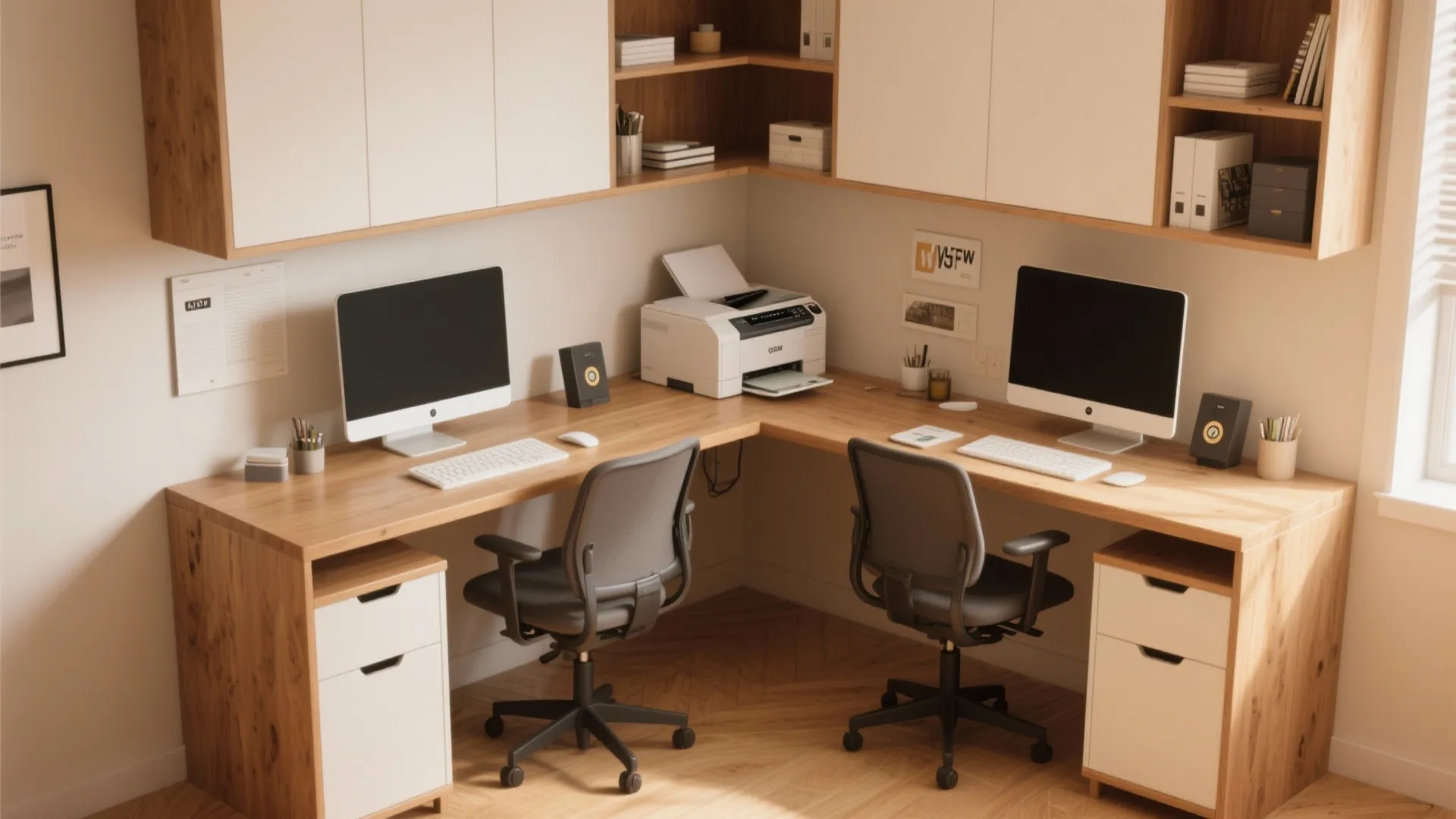 3. L-Shaped Desks