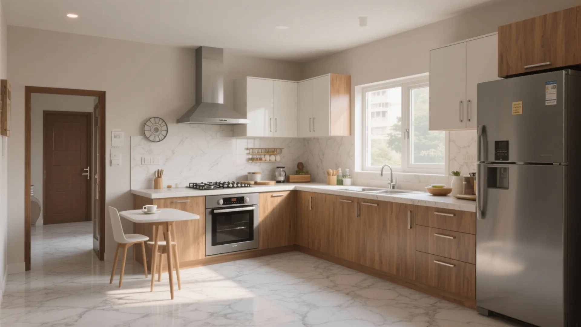 L-Shaped Layout to Free Counter Space