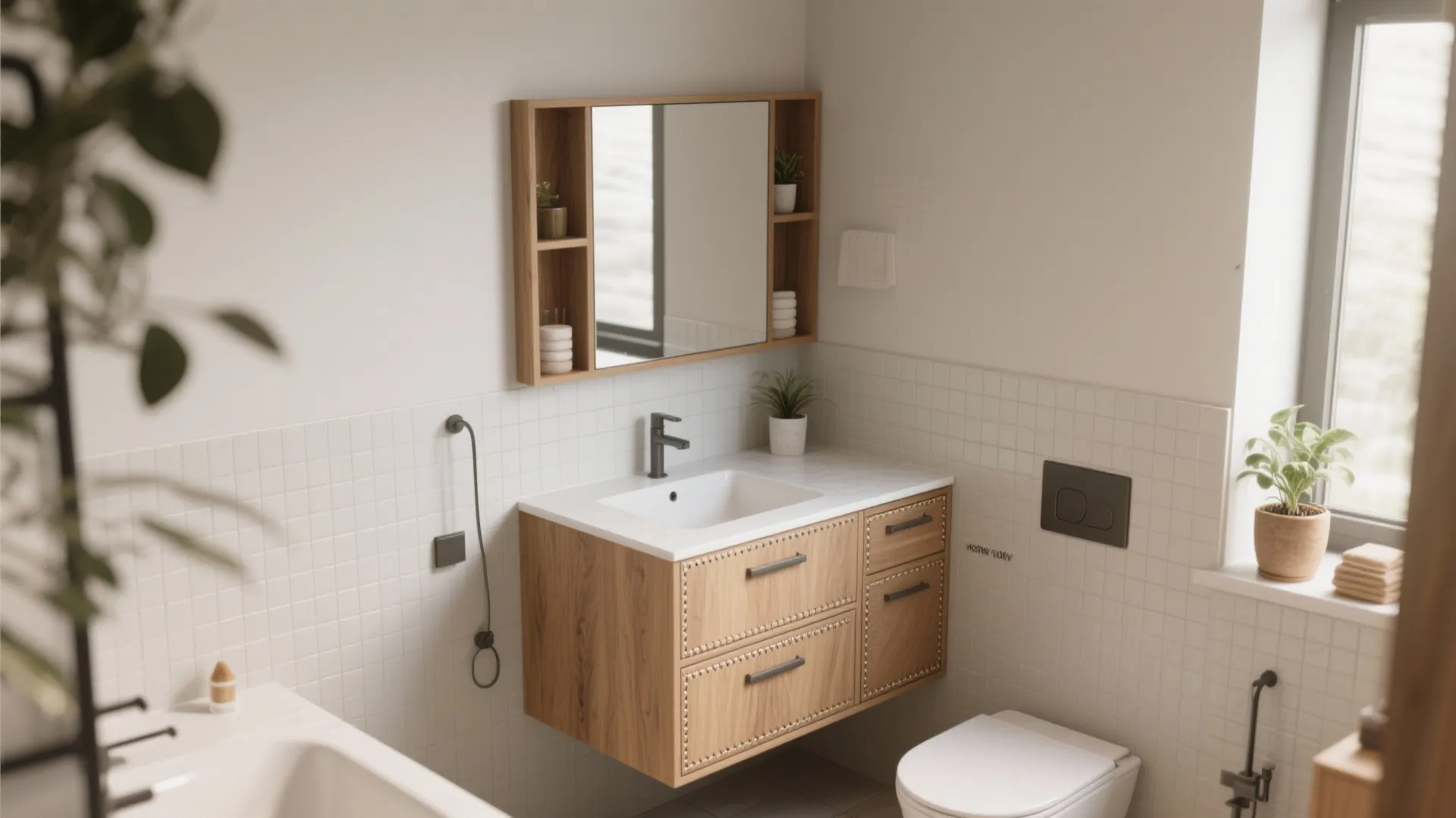 L-Shaped Vanity and Clever Layouts