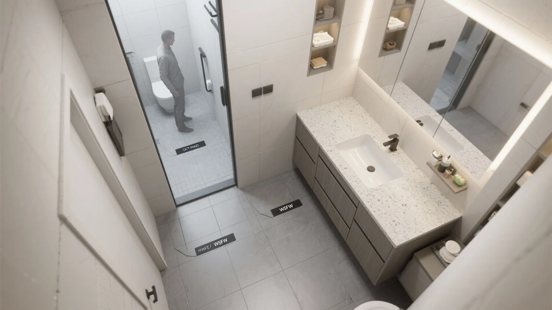 L-Shaped Vanity to Maximize Space