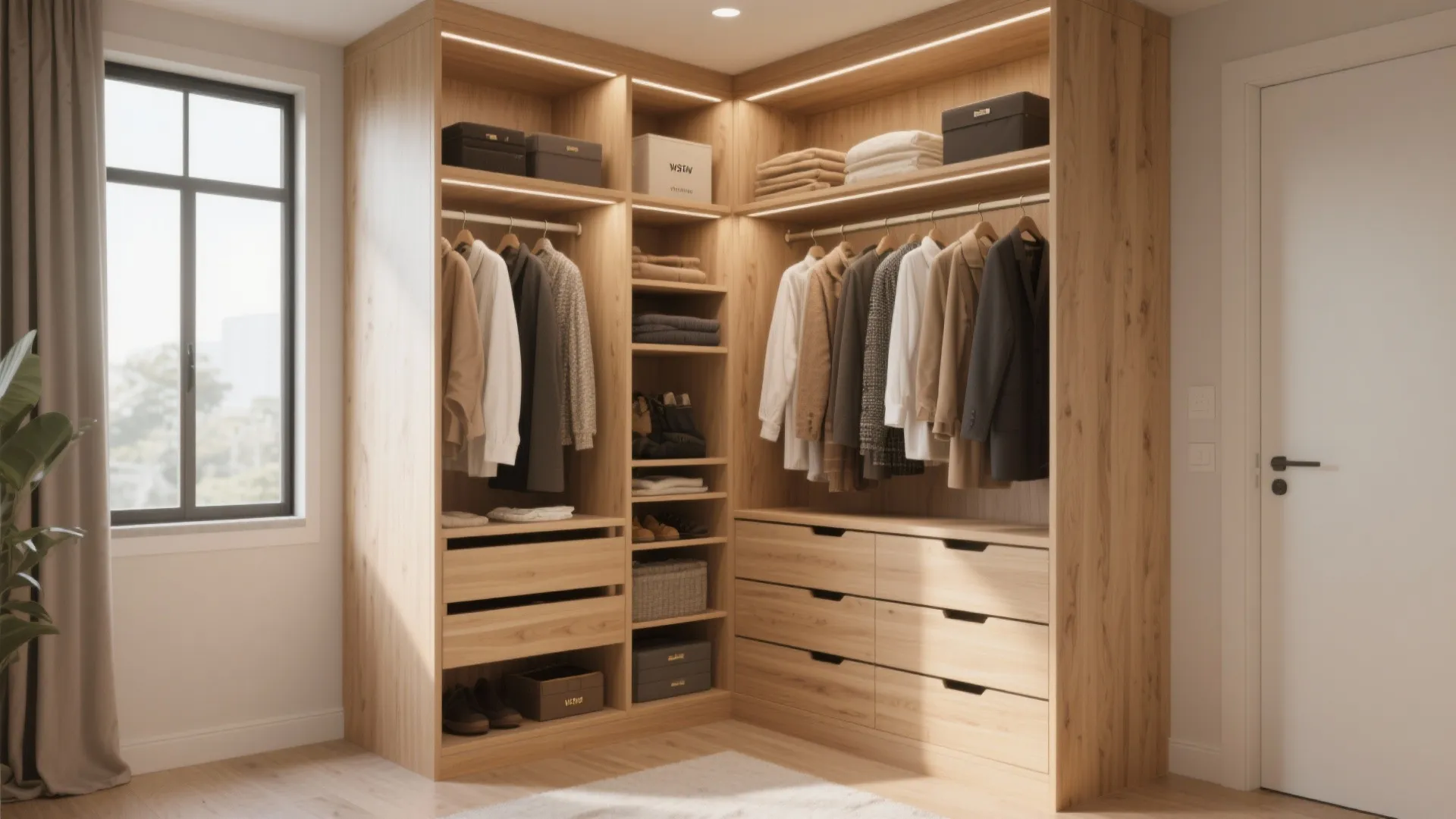 L-shaped layout for efficient flow