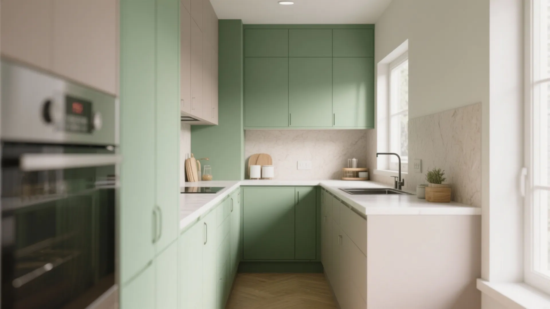 L-shaped Wall Paint Contrast