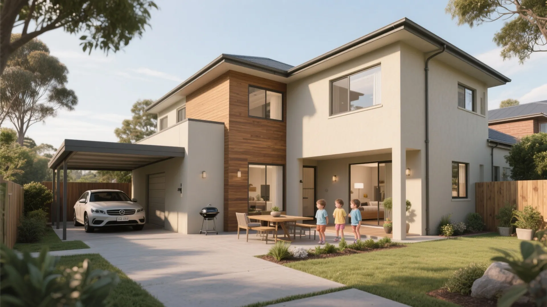 4. L-shaped plan with private master wing