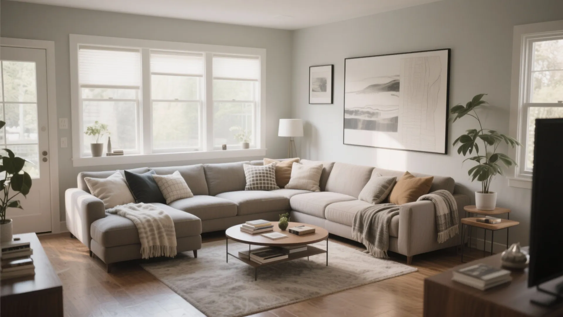 3. L-shaped Sofa for Zoning