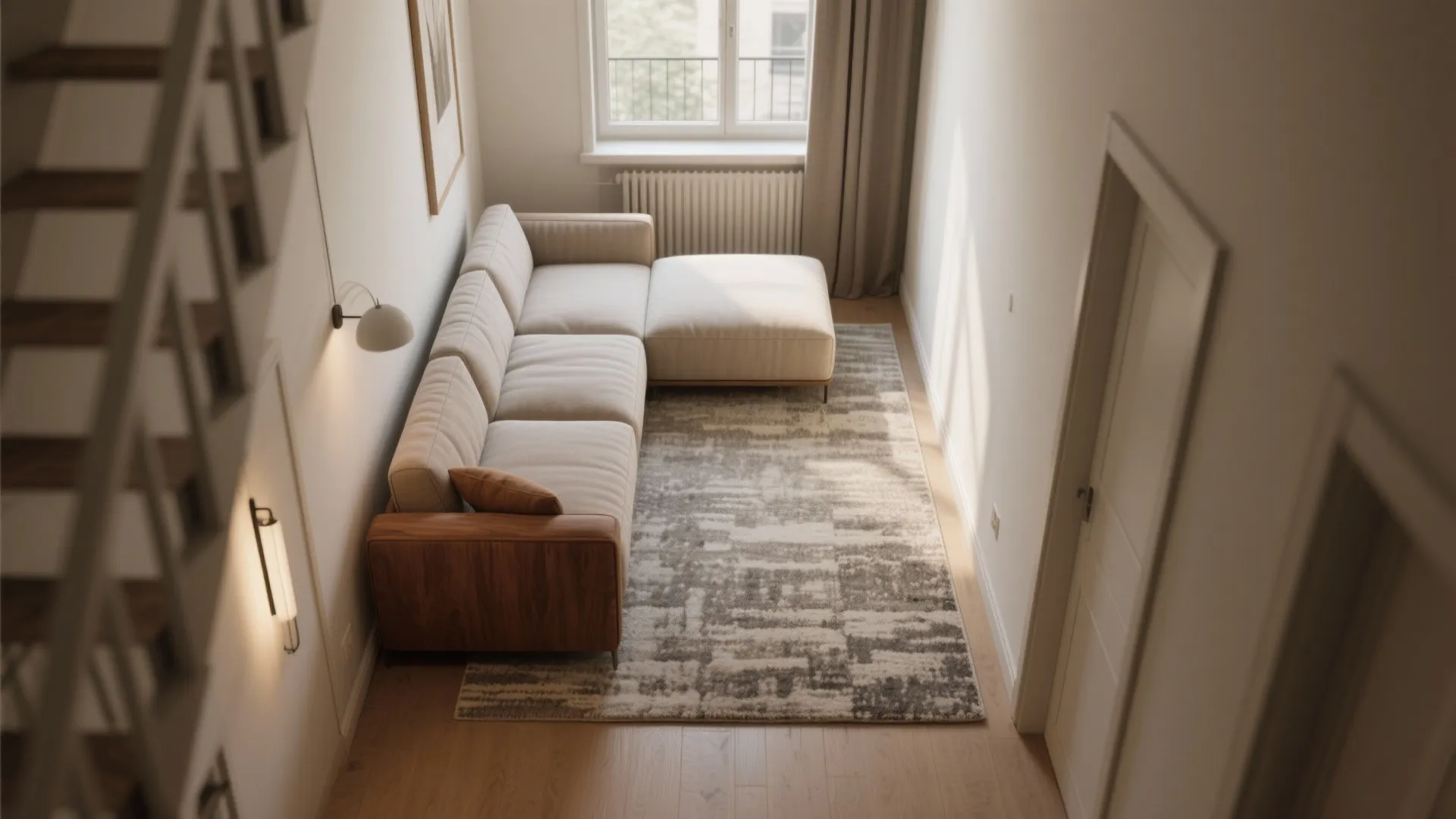 L-shaped seating and smart zoning