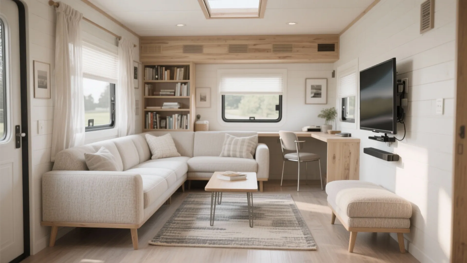 L-Shaped Seating + Soft Zoning