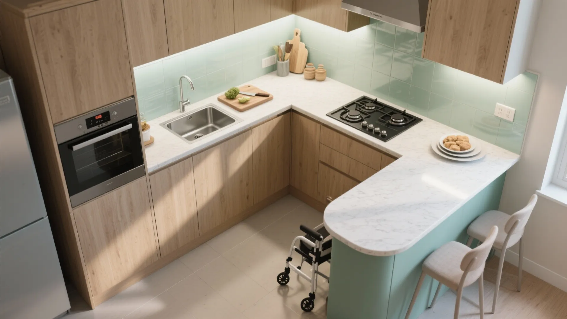 L-Shaped Layout with Zone Clarity