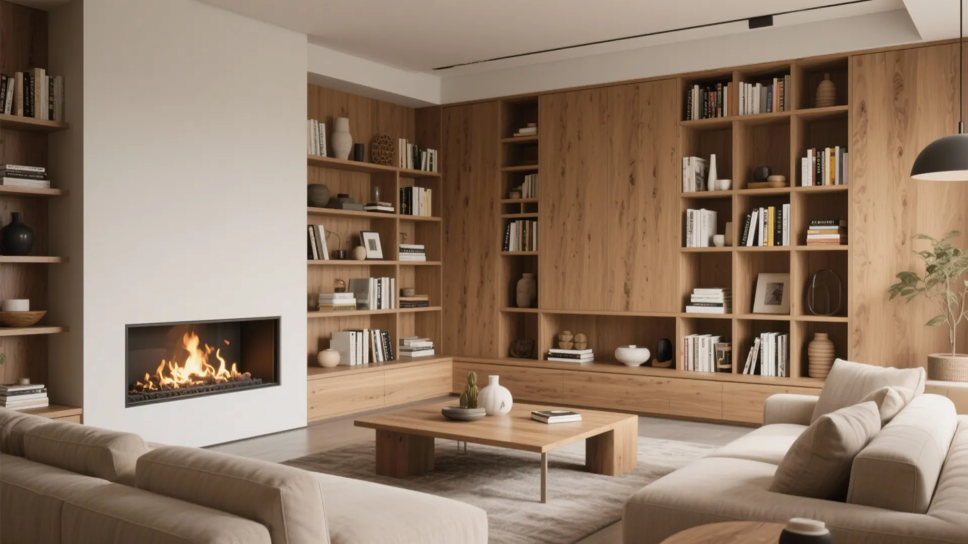 8. L-shaped Built-in Shelves