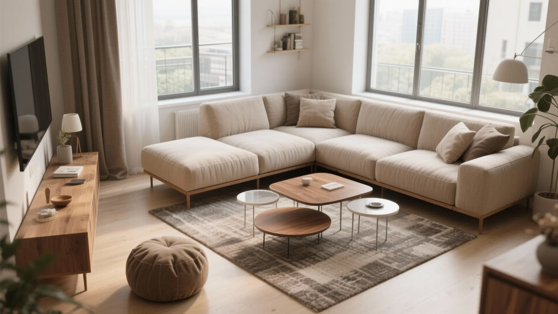 L-Shaped Seating That Opens the Flow