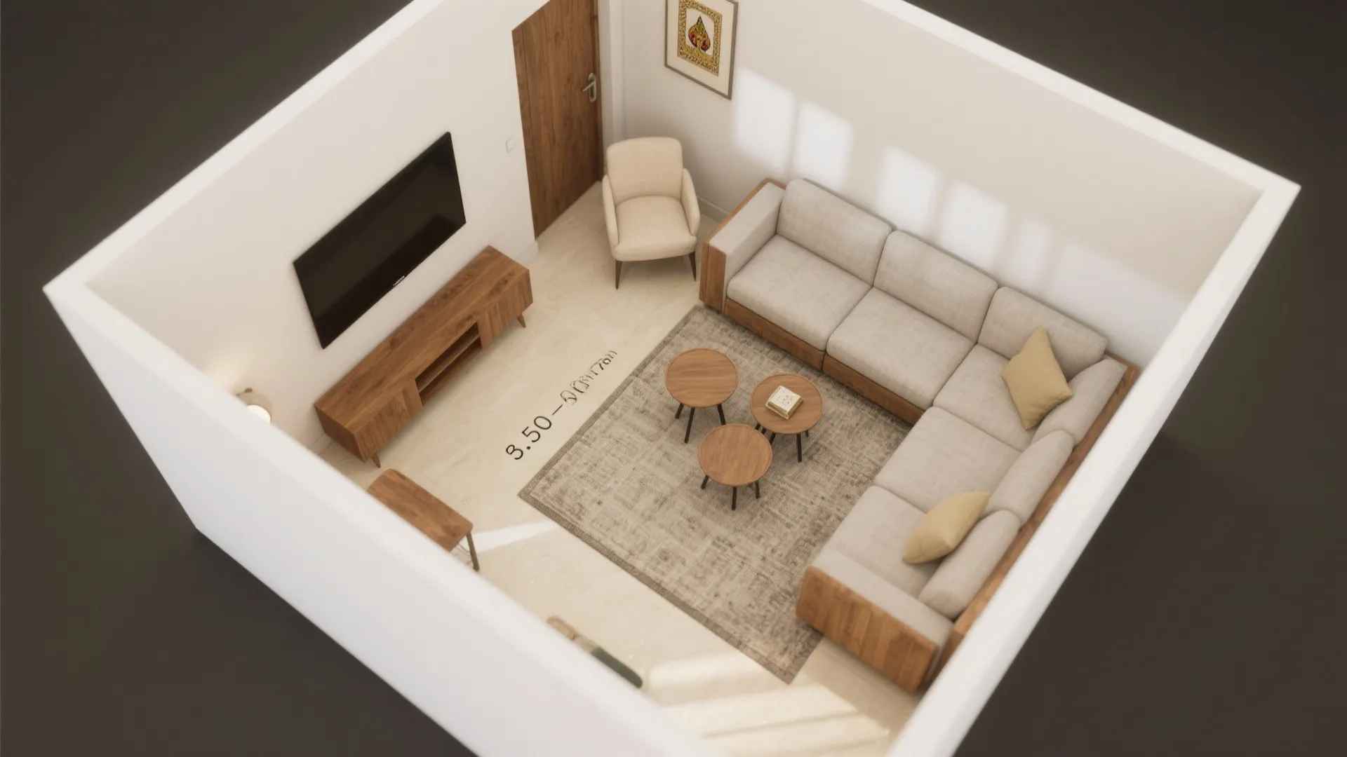 L-shaped seating for effortless flow