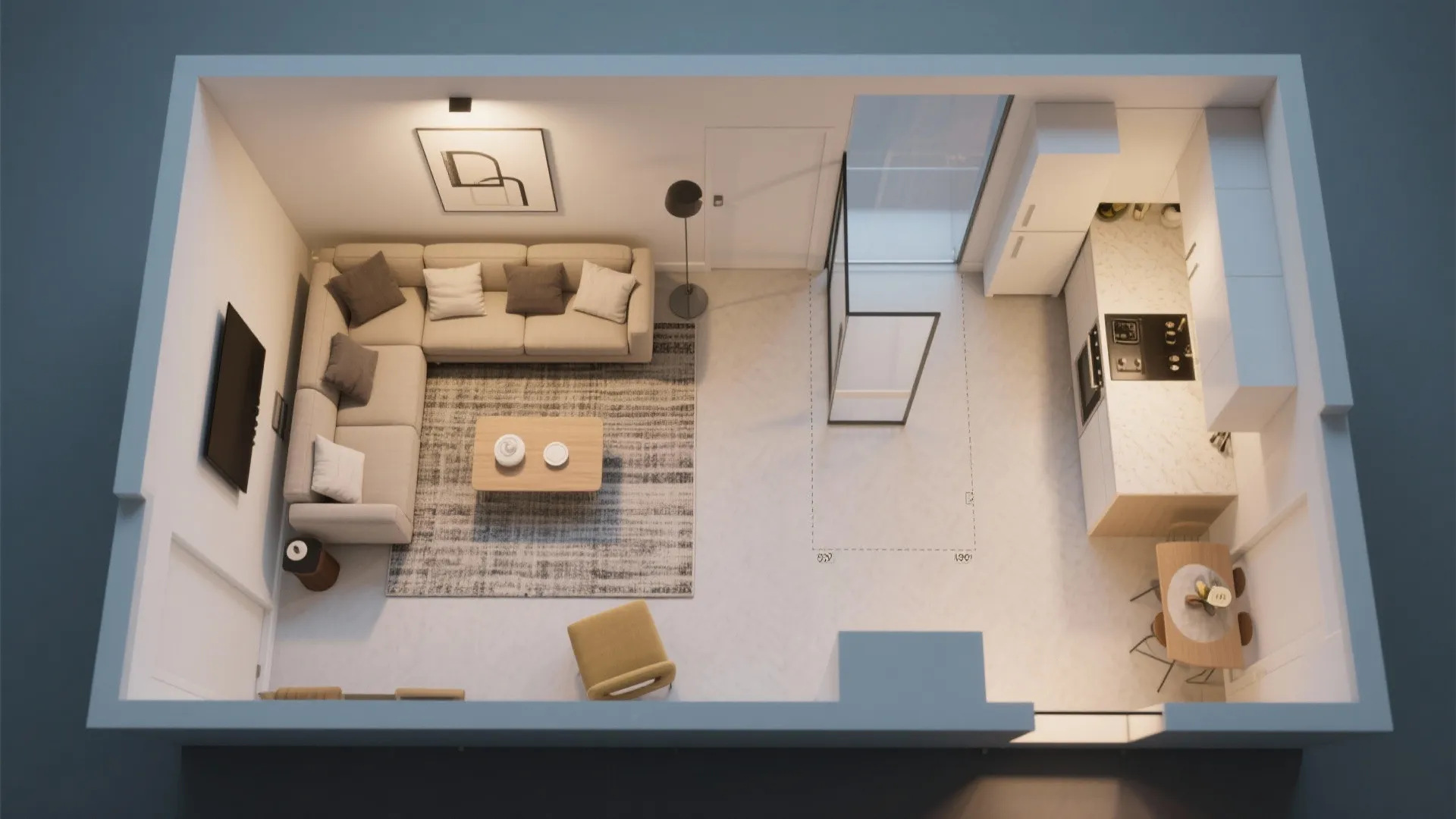 L-Shaped Seating and a Zoned Rug Strategy