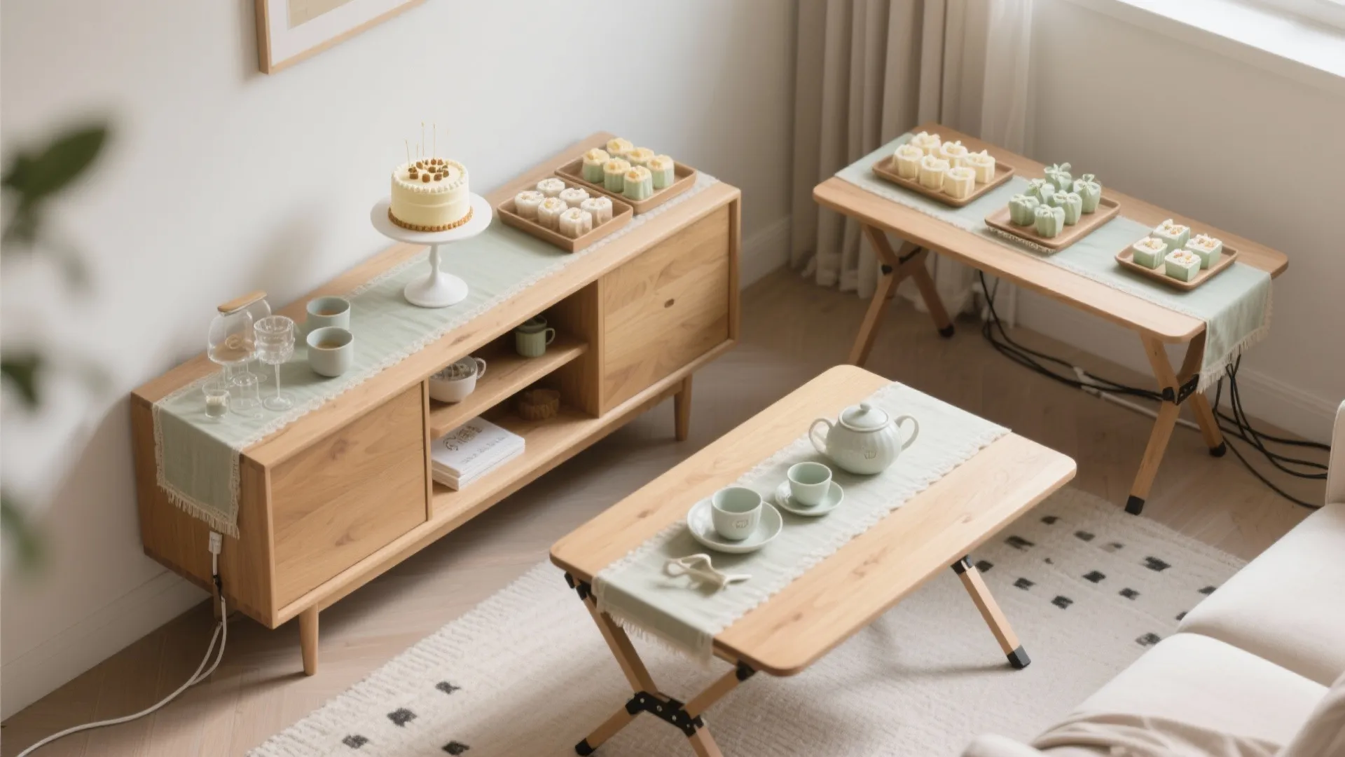 L-Shaped Dessert and Blessing Station for Better Flow