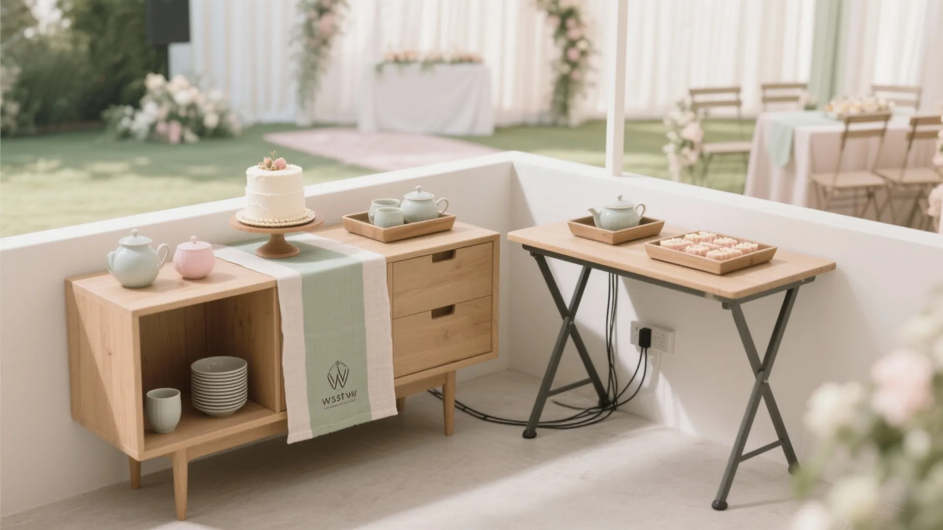 L-Shaped Dessert and Blessing Station for Better Flow