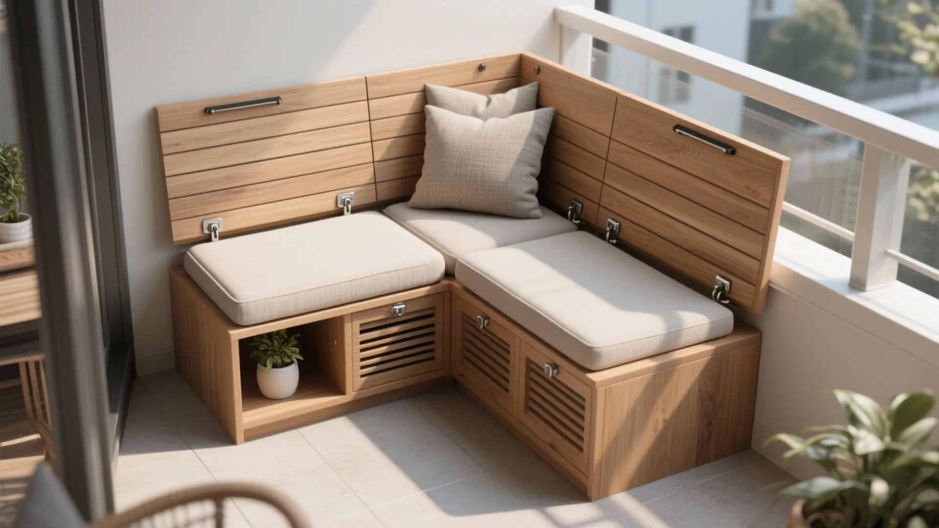 L-Shaped Storage Bench That Doubles as Lounge