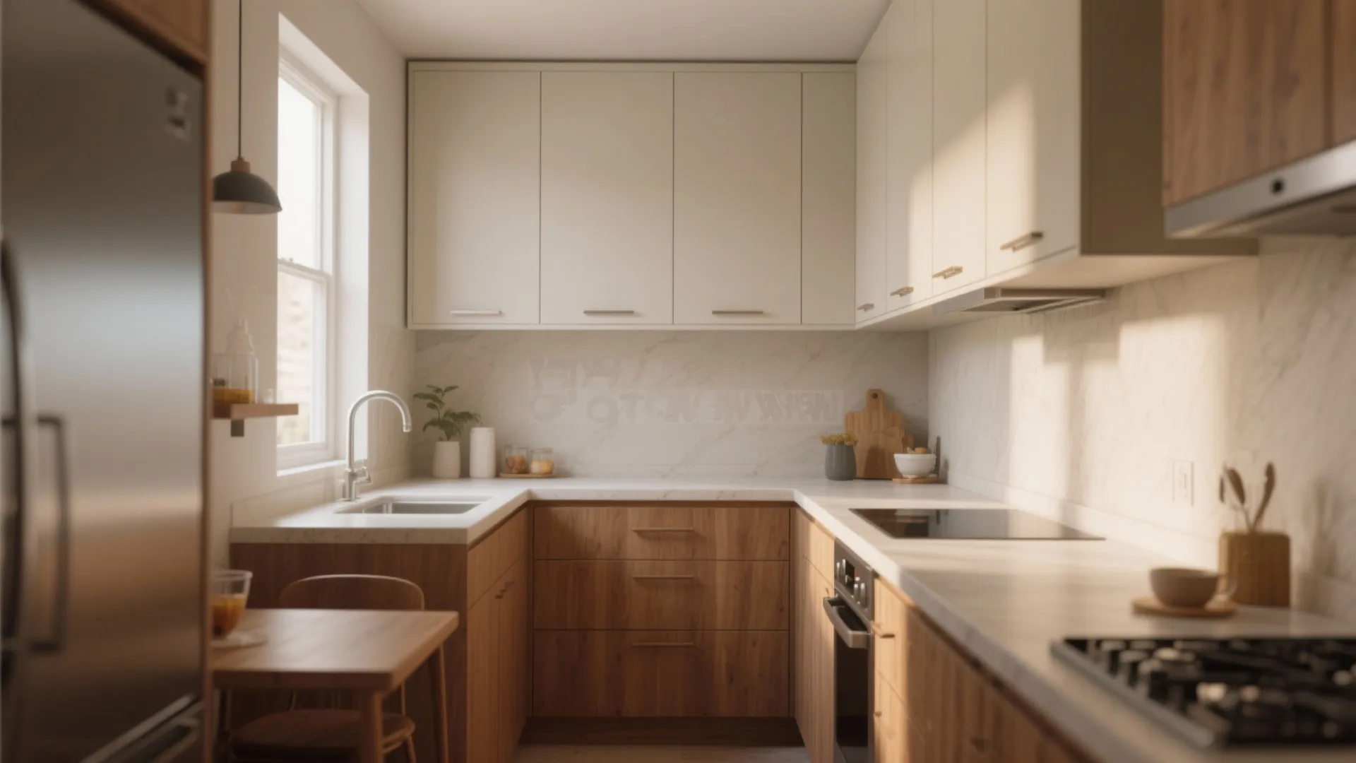 1. Make a galley feel generous with an L-turn