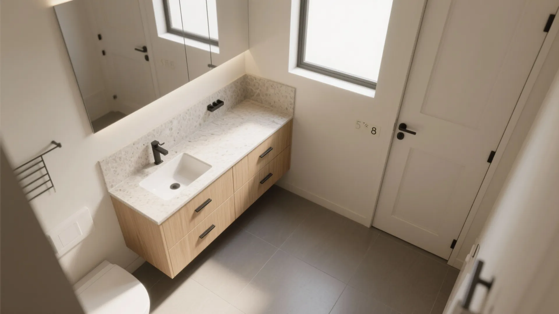 L-Shaped Luxury Vanities for Small Bathrooms