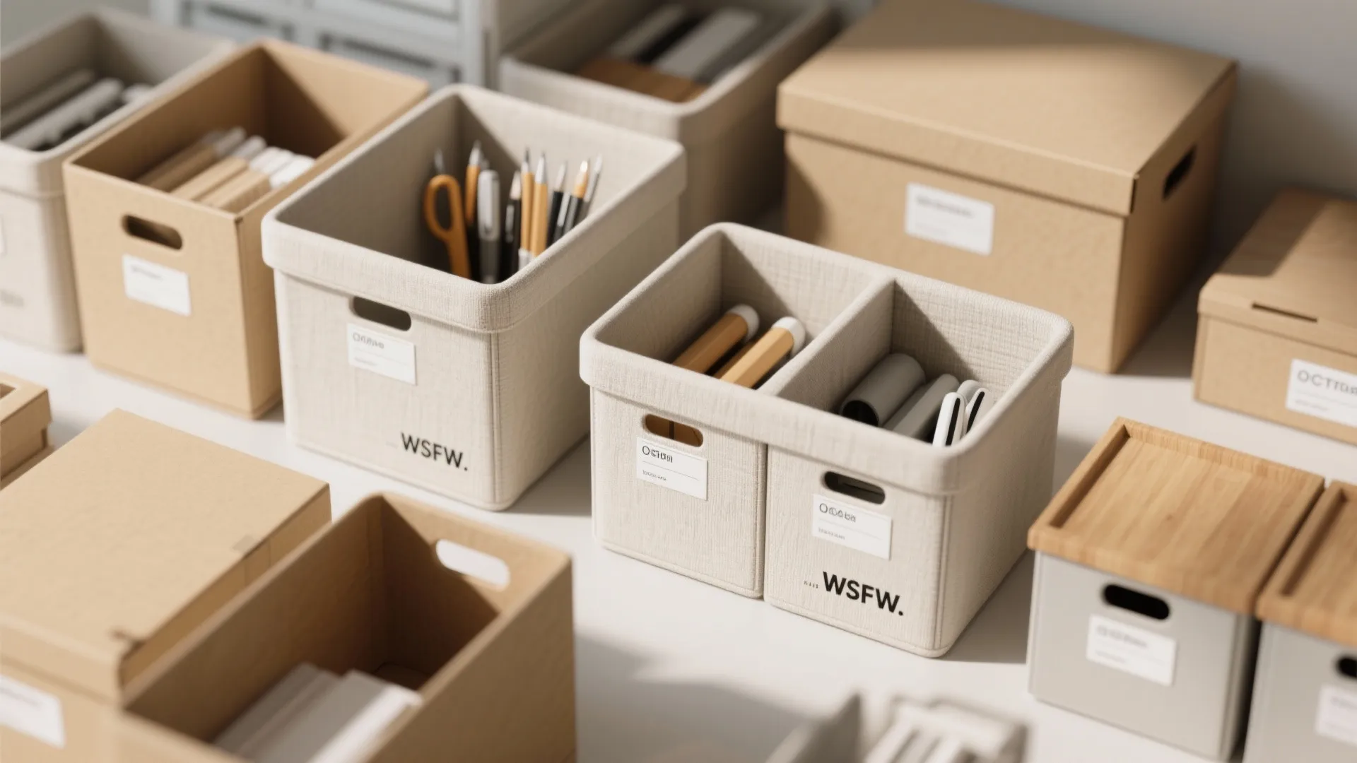 7. Labeled Bins & Boxes