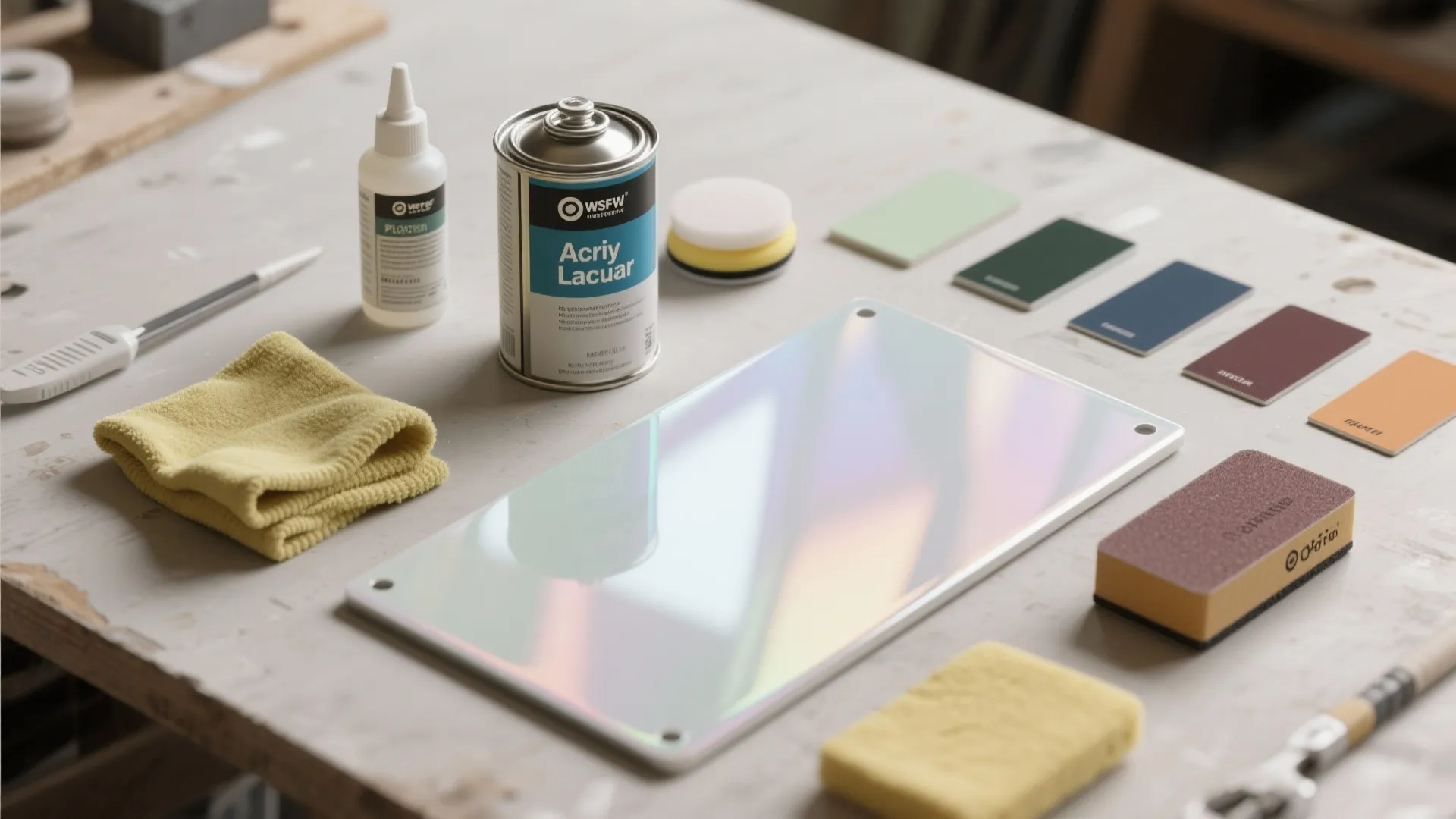 4. Acrylic lacquer with plastic adhesion promoter