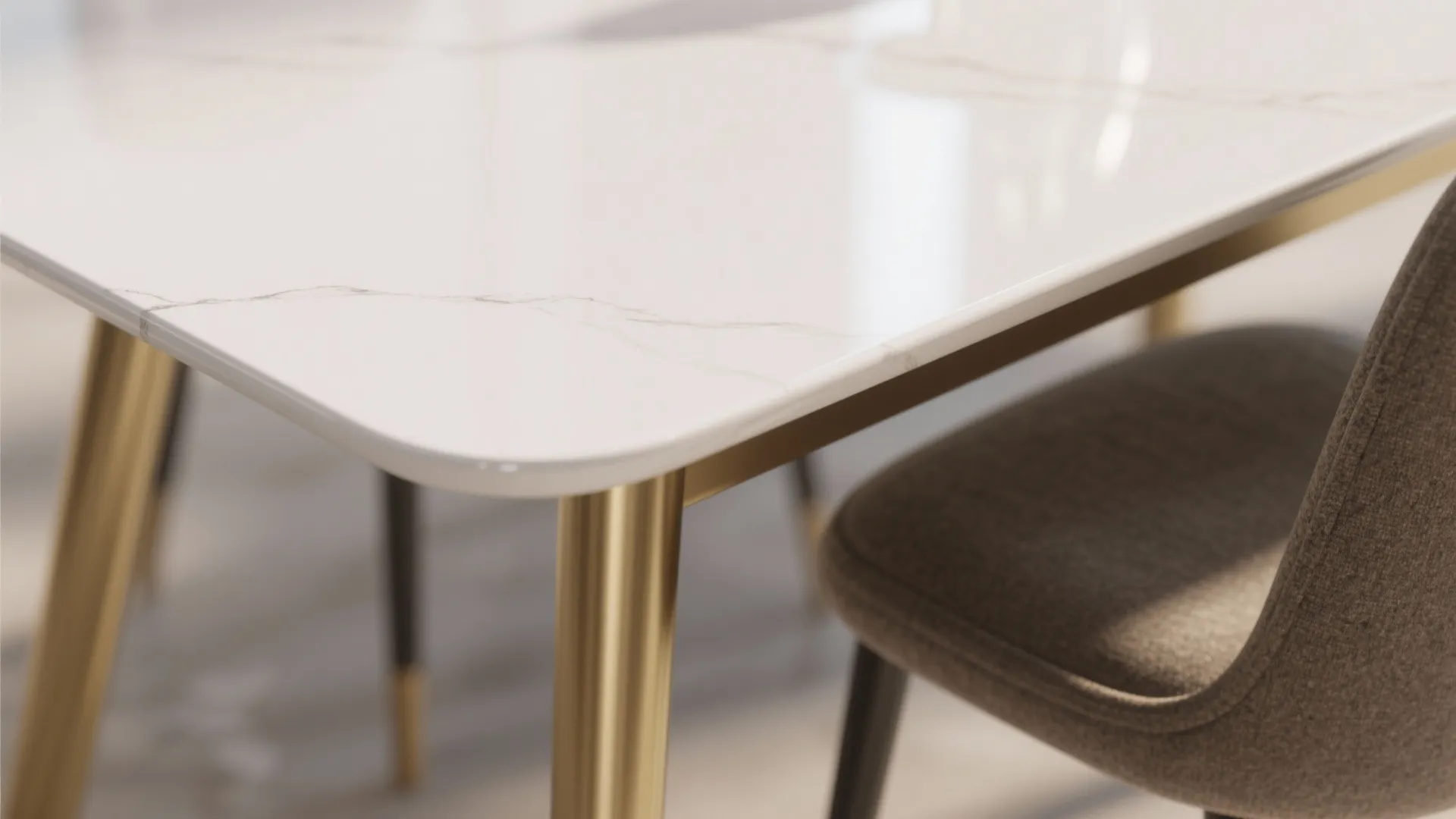 1. White Lacquer Table + Gold Legs