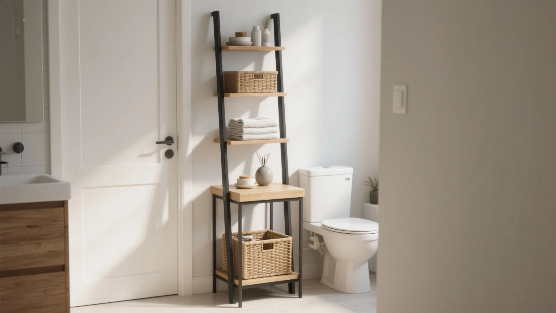 Narrow Ladder-Style Accent Table