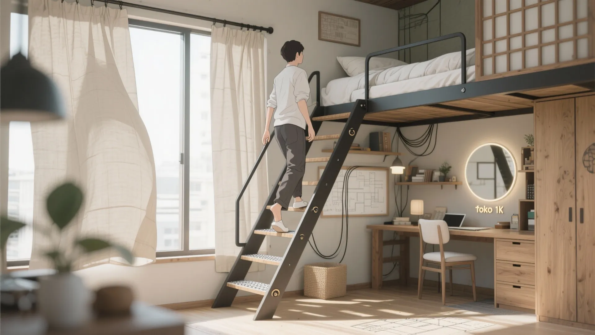 はしご・サイドフレームの剛性アップ：動線計画と“静かに登る”設計