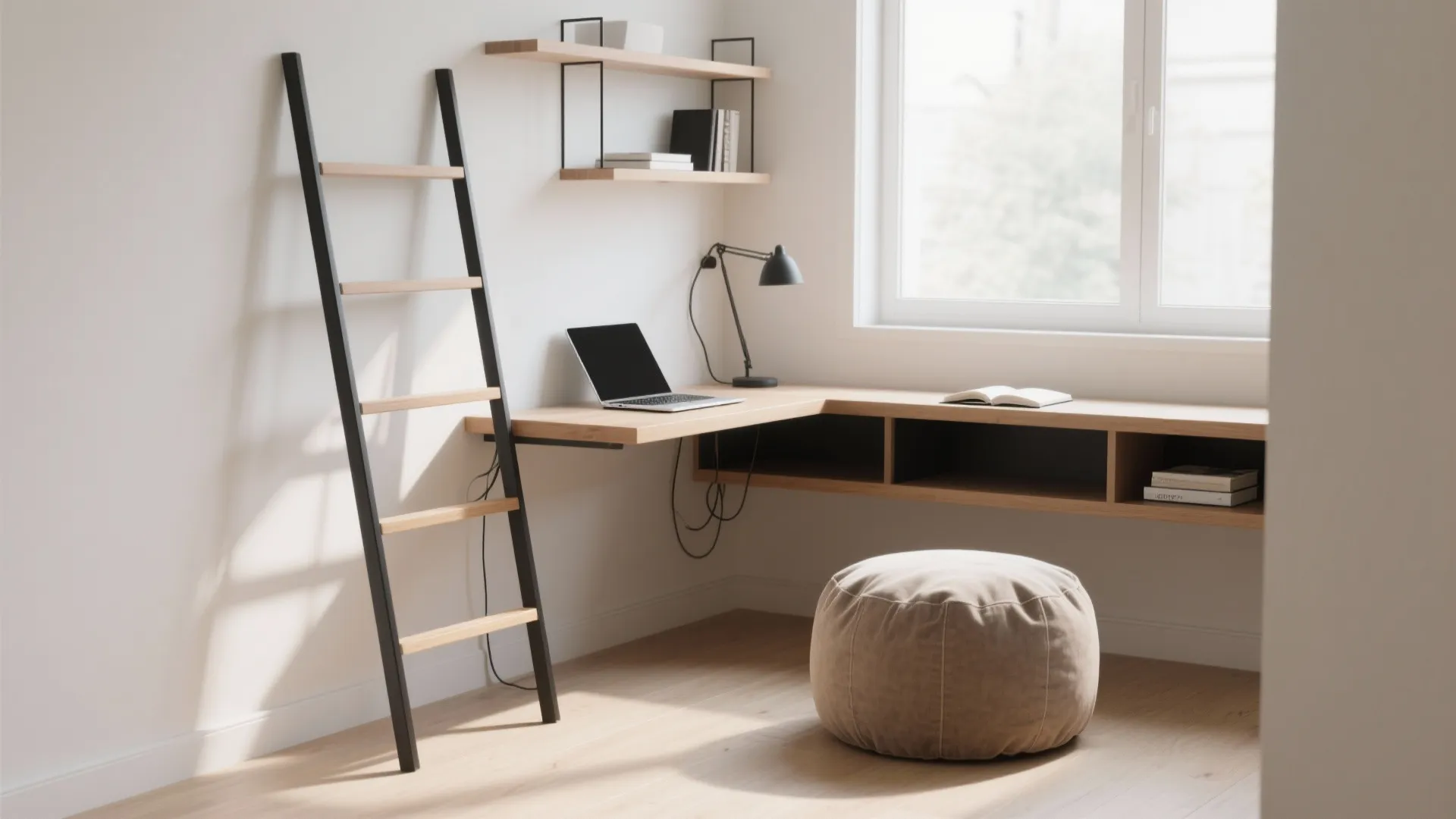Adaptive desk: wall-mounted or ladder-style