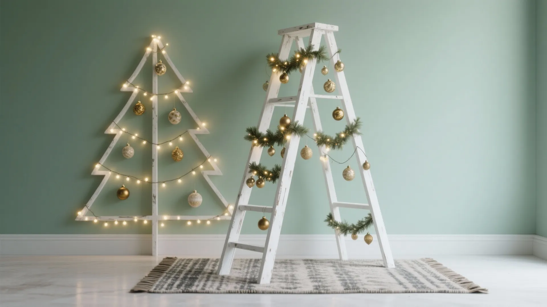 5. DIY Ornament Ladder or Rail