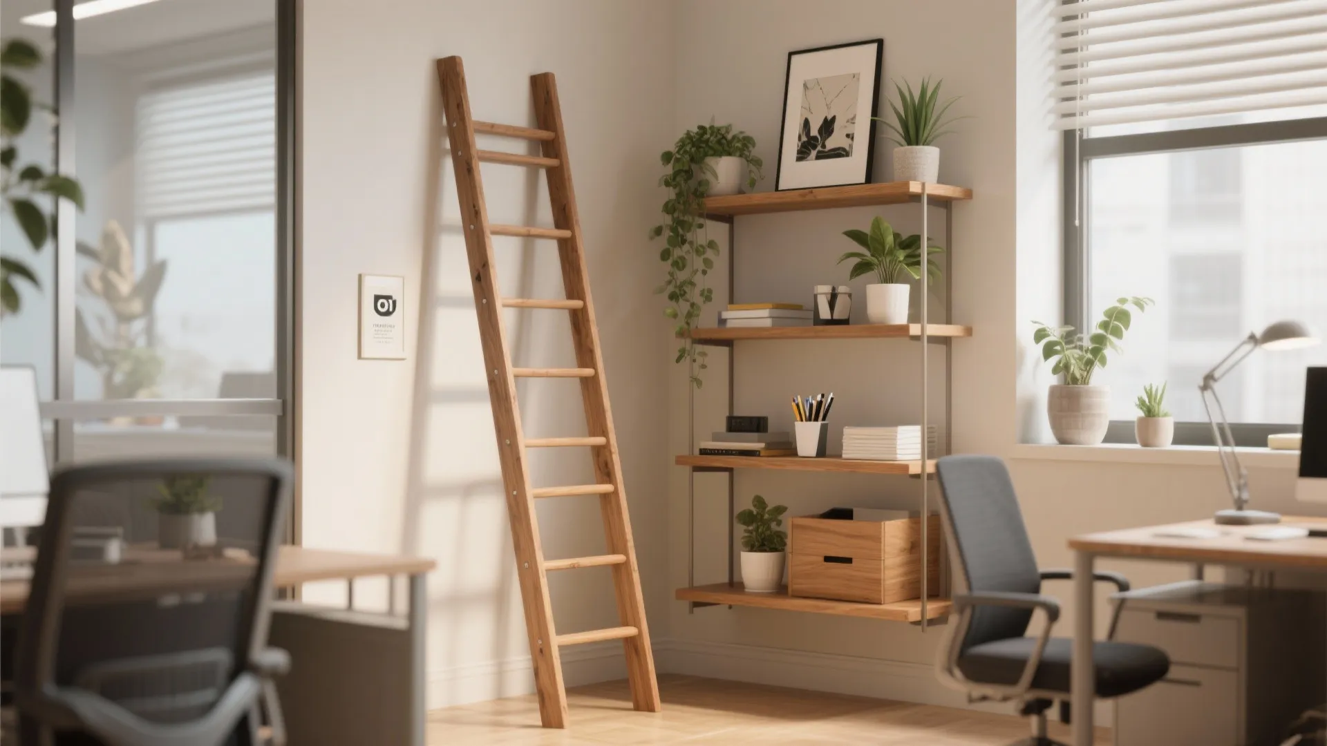 2. Ladder Shelf Units