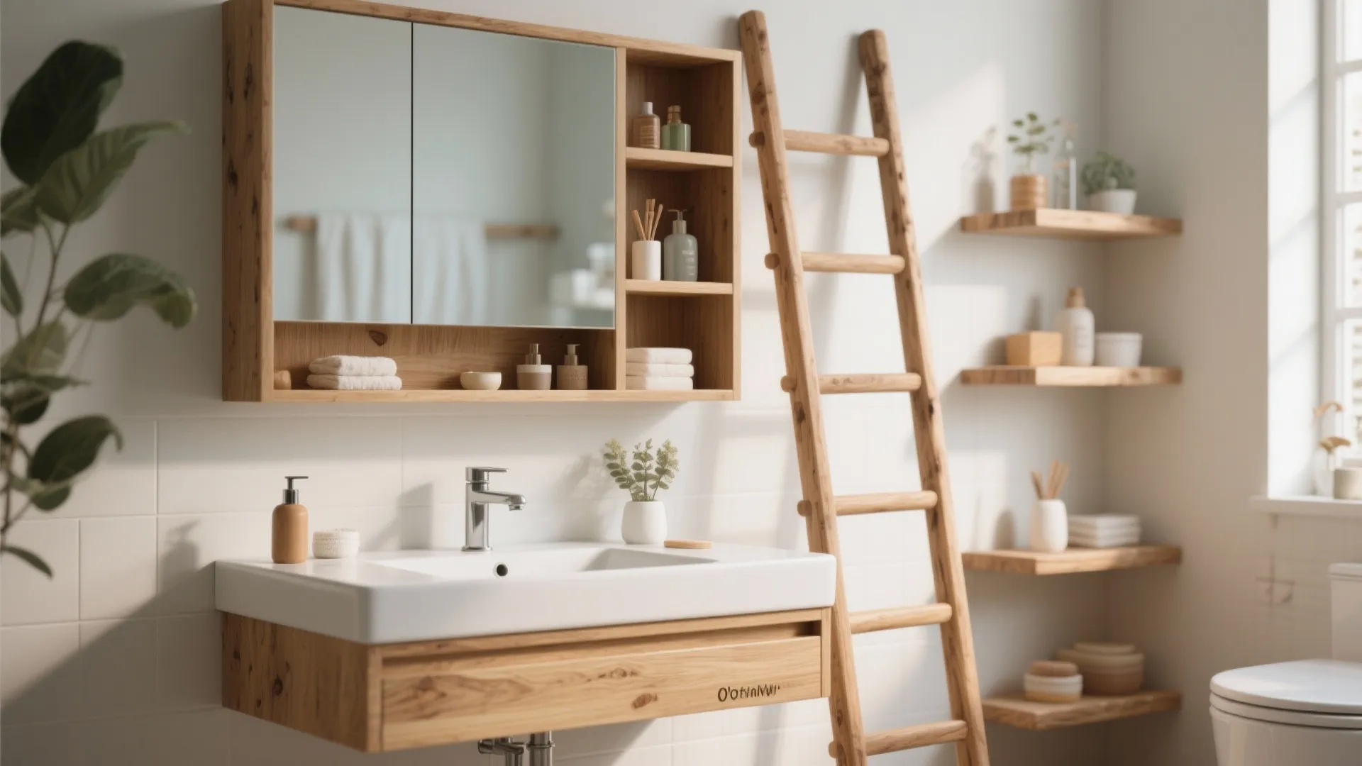 8. Ladder Side Stand Vanity