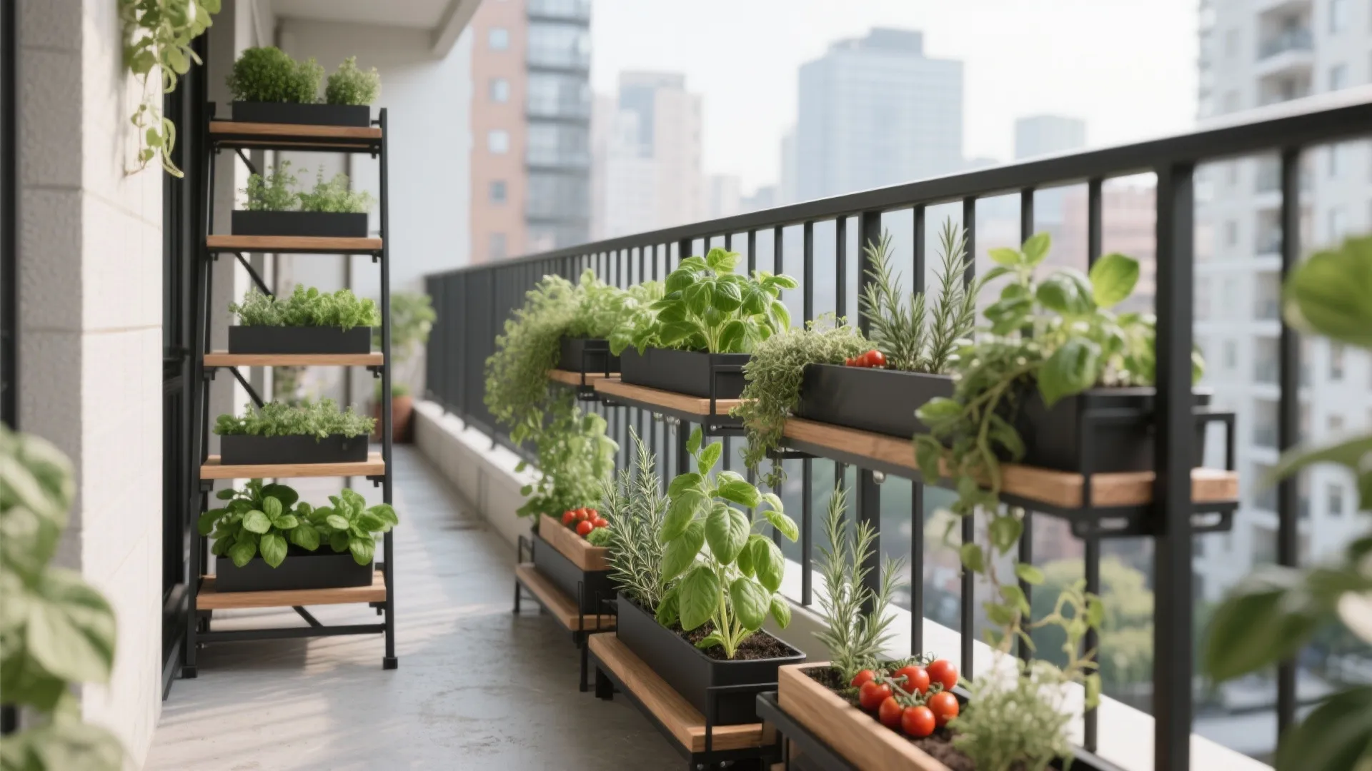 [Section: 灵感列表] Vertical ladder stand for tiny balconies
