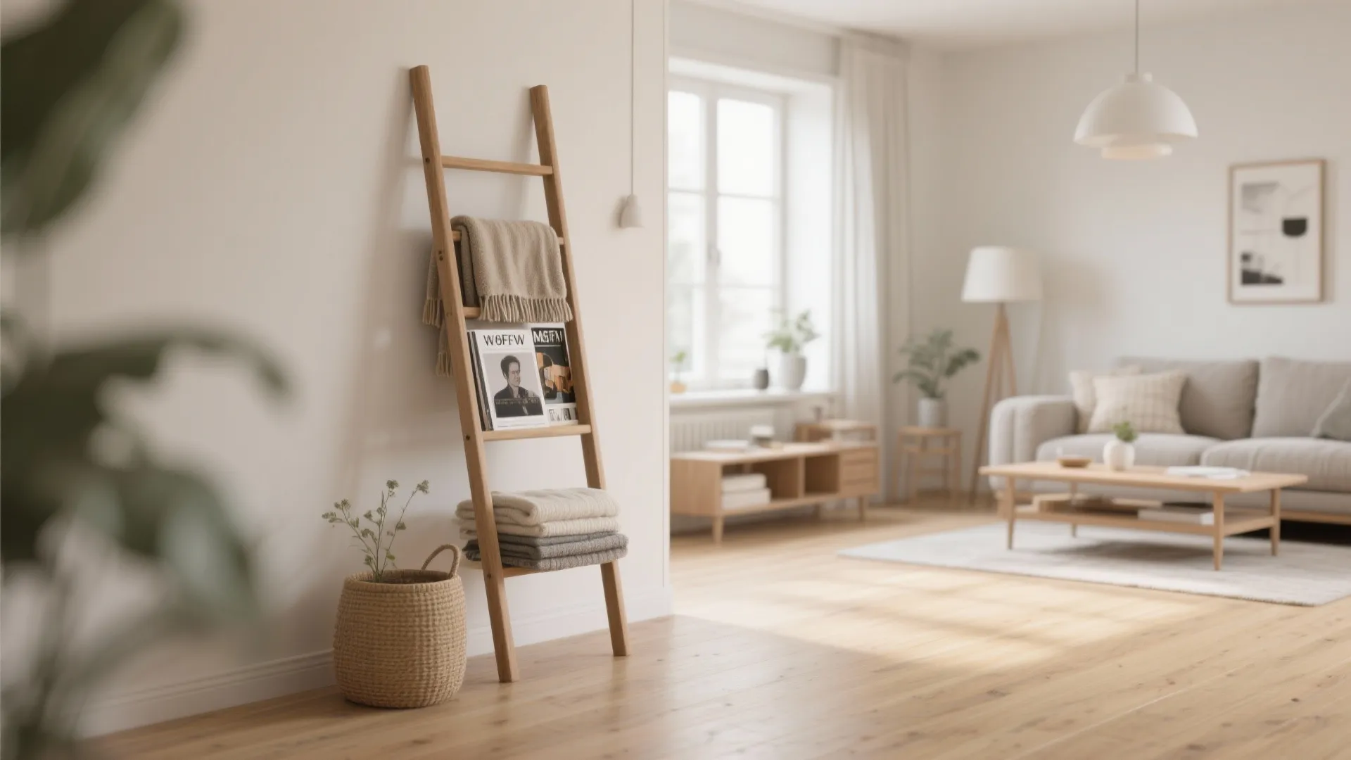 3. Ladder-Style Racks for Vertical Appeal