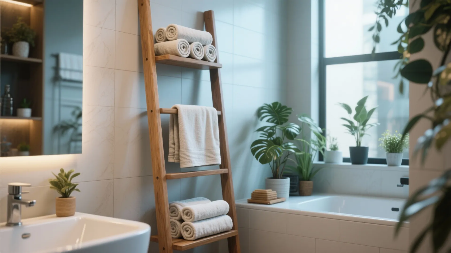 3. Freestanding Ladder Rack