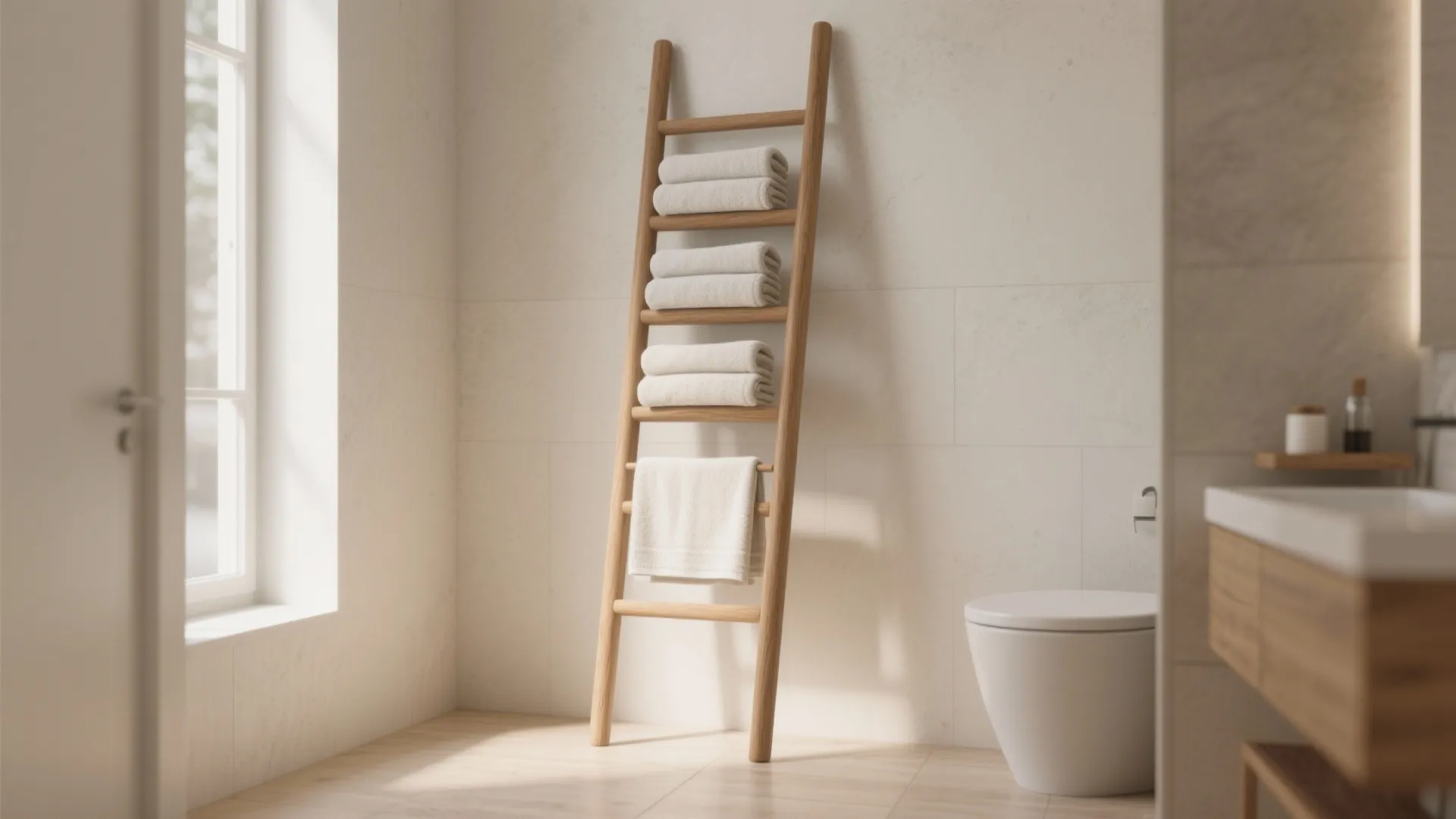1. Wall-Mounted Ladder Rack