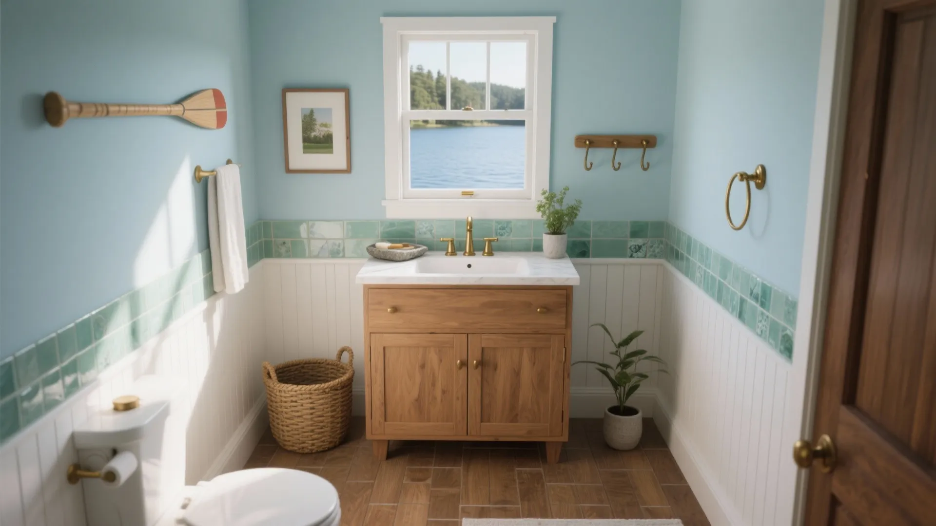 5 Lake House Bathroom Decorating Ideas: Cozy, practical and light-filled decorating ideas for small lake house bathrooms I’ve used in real projects