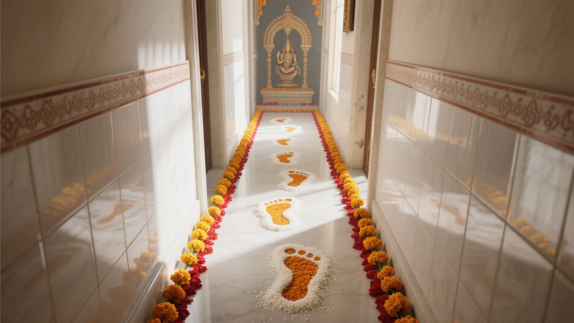 Lakshmi Footprints Path to the Shrine