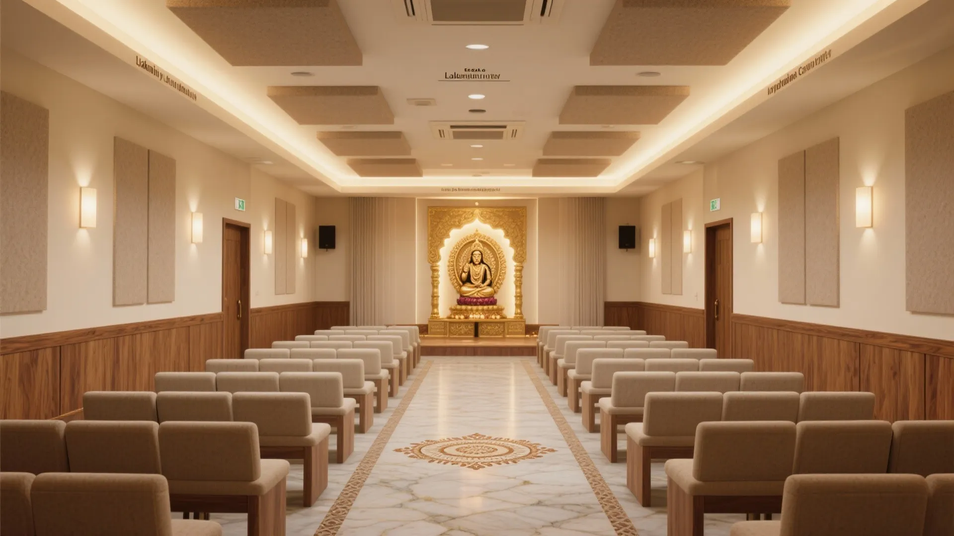Lakshmi Hall Design: Fix Echo, Crowd Flow & Lighting