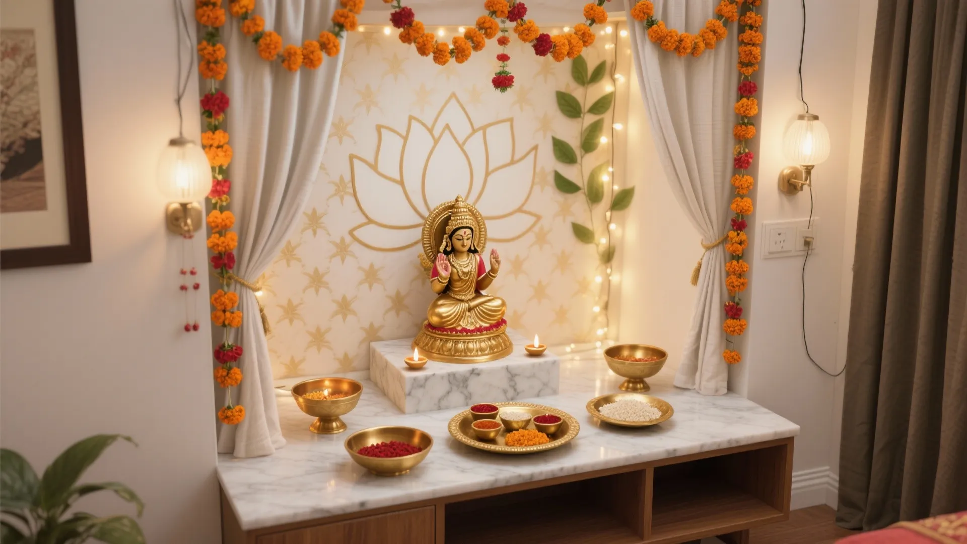 5 Elegant Lakshmi Pooja Decoration Ideas: A designer’s guide to space-smart, culturally rich Lakshmi Puja decor you can set up in any home